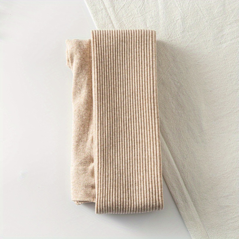 Spring/autumn Vertical Stripe Leggings For Women, White Outer Wear Tights, Ribbed Capri Leggings