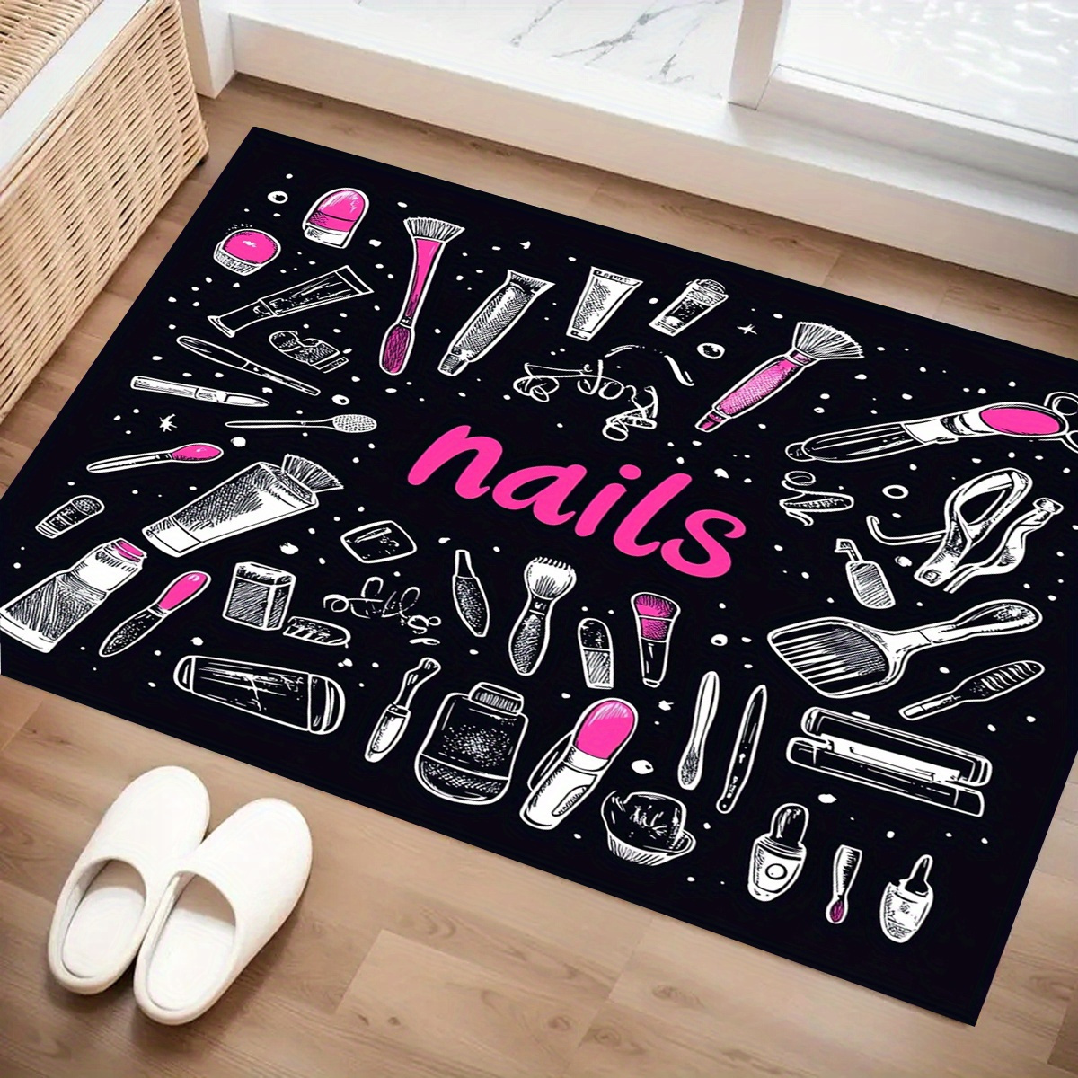 TEMU 1pc Of 3d Printed Doormat For The Entrance, Suitable For Bedroom And Balcony, Featuring An Anti-slip Room Carpets