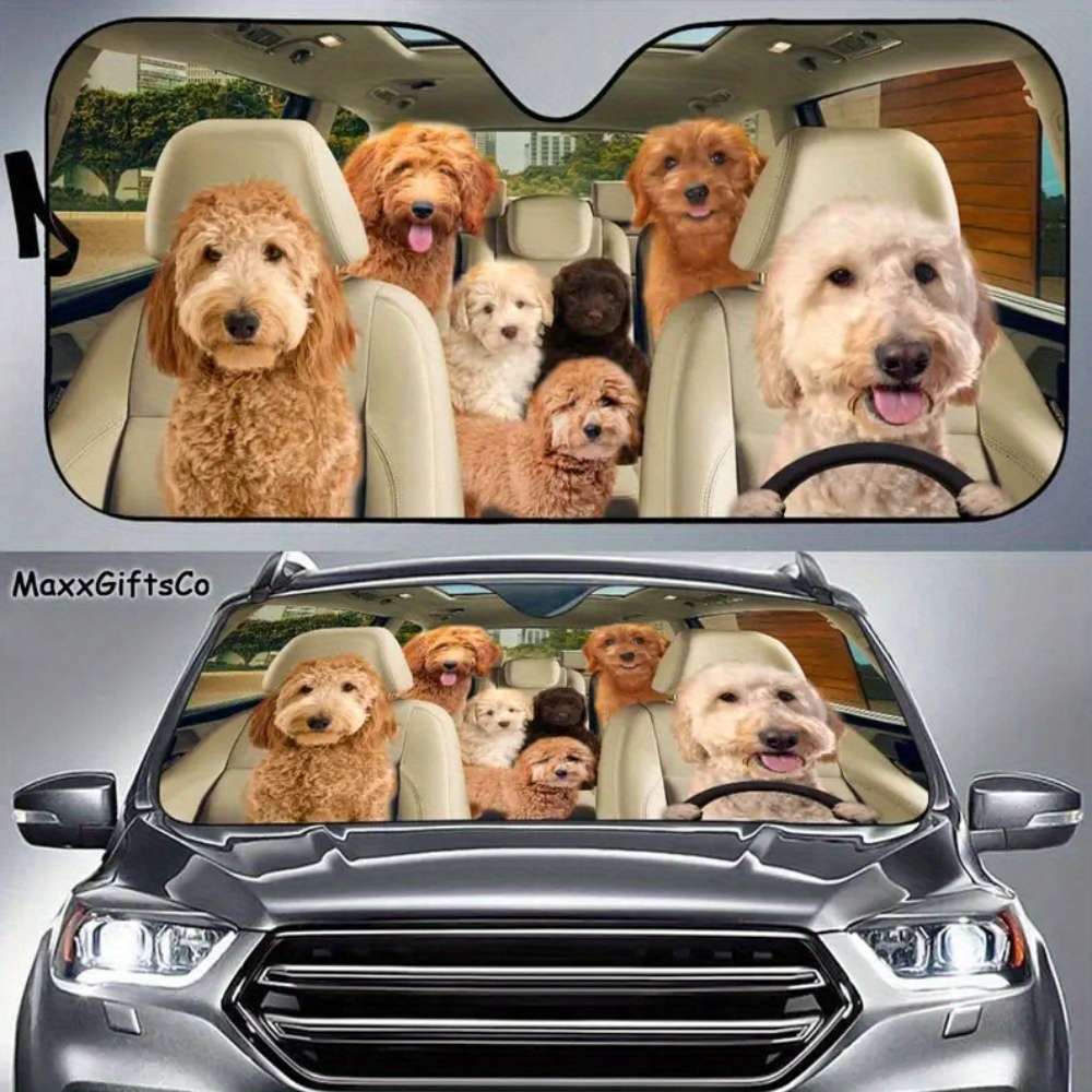 

Car Sun Shade, Windshield, Sunshade, Dogs Car Accessories, Car Decoration, Gift For Dad, M