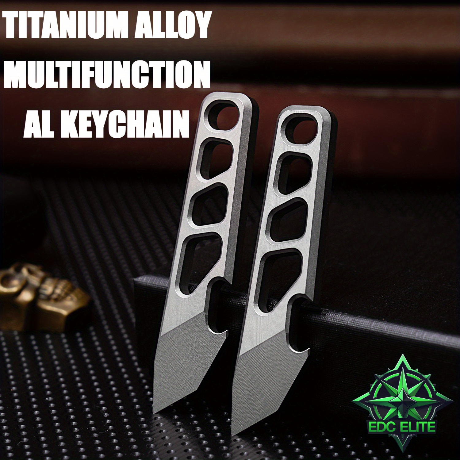 

Titanium Alloy Mini , Bottle , Keychain Pendant, Multi-functional Delivery Edc Gadget