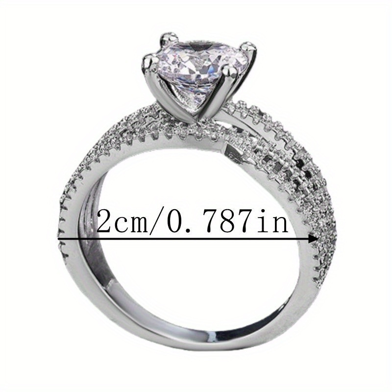 valentines day 925 sterling silver   band luxury twist shank engagement ring with natural zirconia high quality jewelry for daily and party wear sexy elegant plated silver accessory details 7