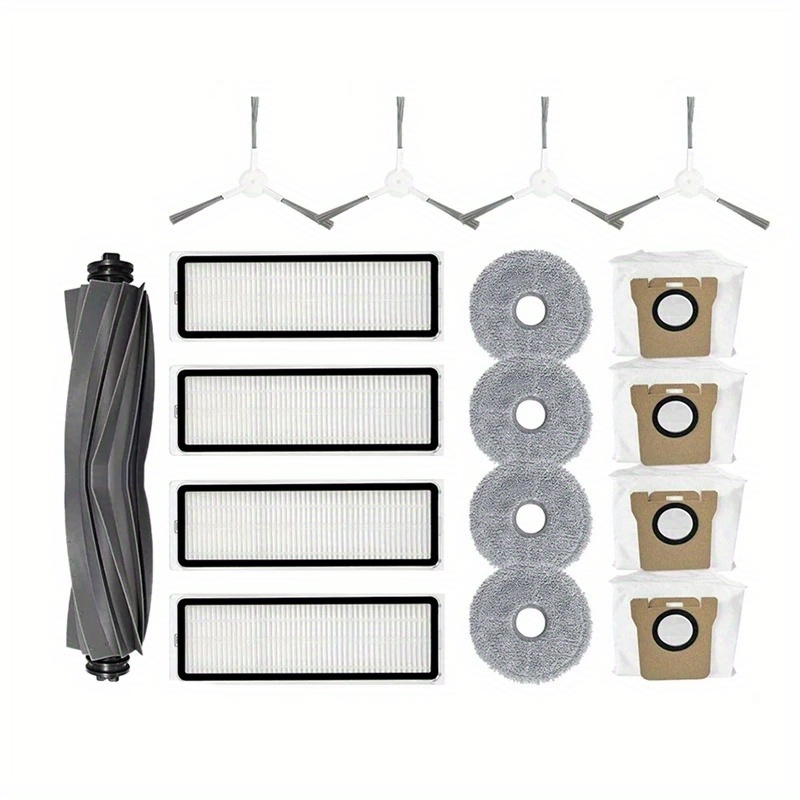 

17pcs Accessory Kit For L10s Ultra/s10/s10 Pro Robot Vacuum - Includes Hepa Filters, Mop Pads & Dust Bags