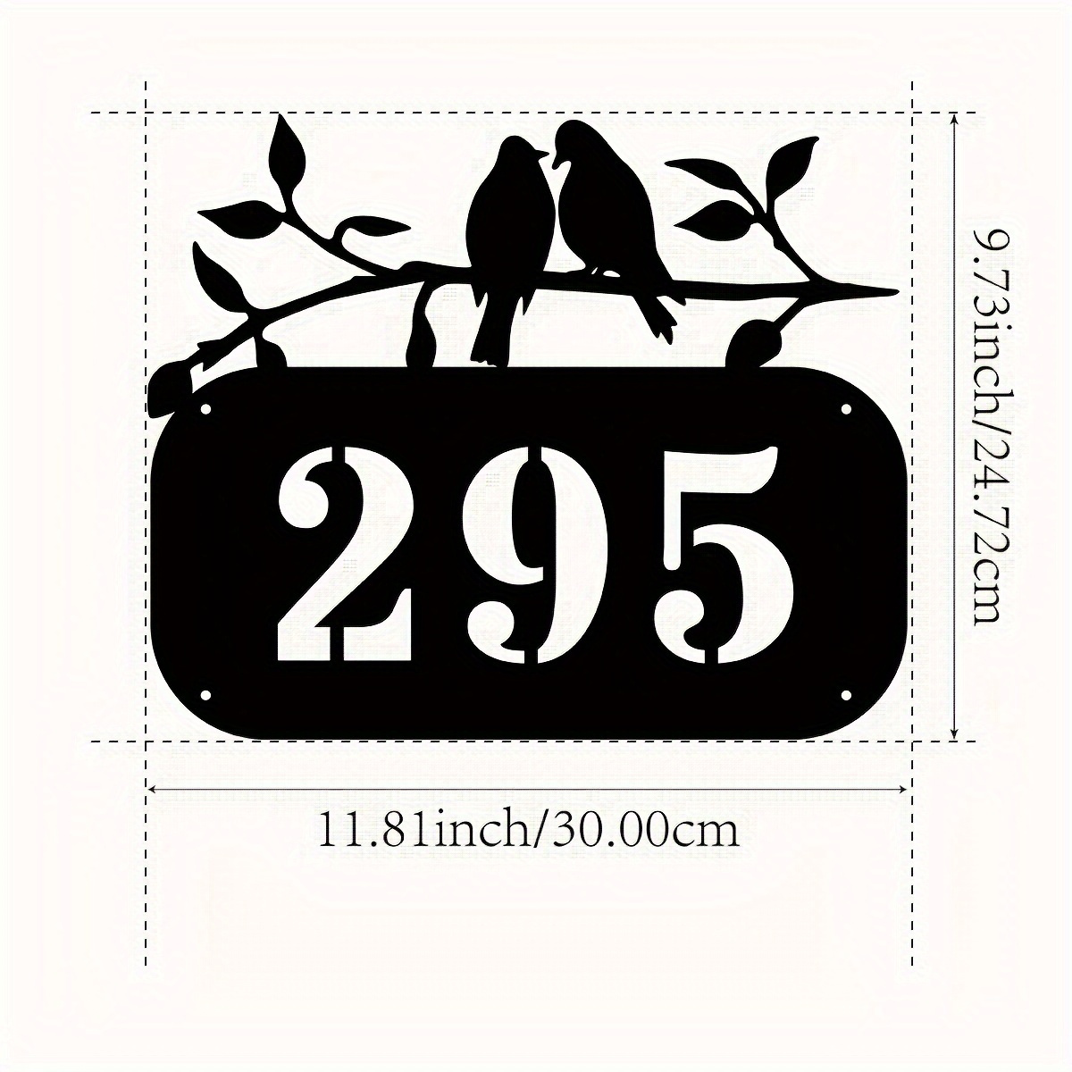 TEMU 1pc Customized House Number - Personalized Address Sign, Iron Material, Suitable For Home And Outdoor Decoration, Wall Art Decoration, Is Choice