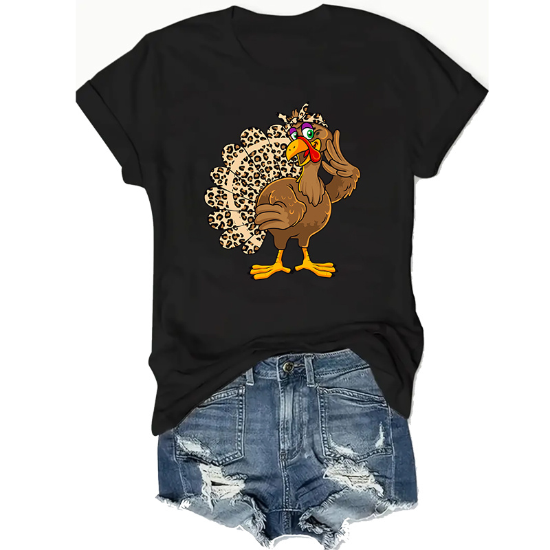 

Plus Size T- Turkey & , Graphic Polyester Top Slight - All Tees