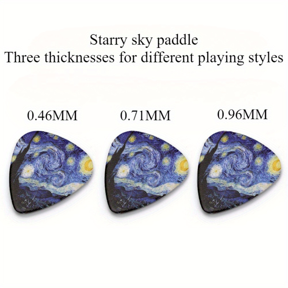3pcs Different Thickness Sizes Picks For Folk Acoustic Guitar Additions Electric Guitar Picks, Guitar Musical Instrument Additions