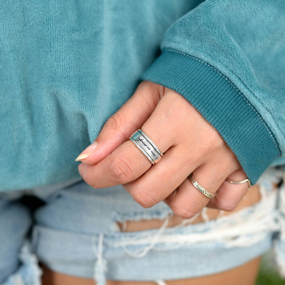 I Am Enough Ring Women's Inspirational Stainless Steel Ring