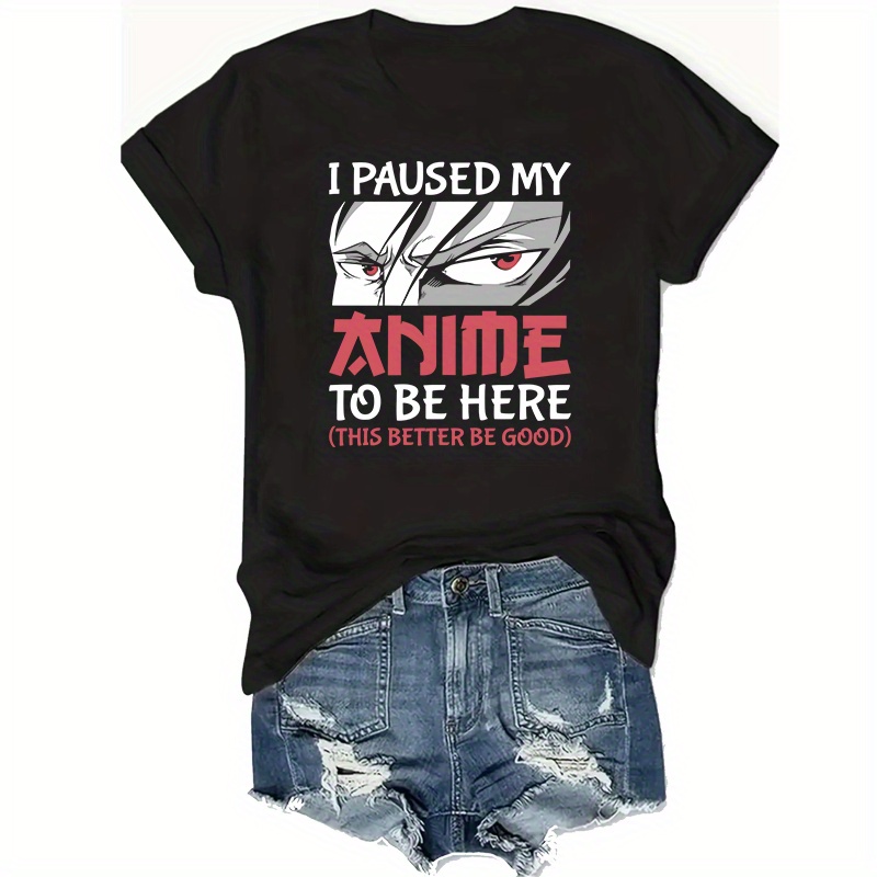 

- - For Women - Polyester , Round , , , Tees "i Paused My " - All