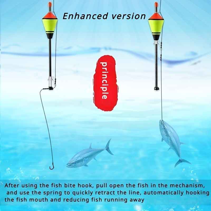 

High- Automatic Fishing Hook With Float - Pvc, , Enhances Catch Rate