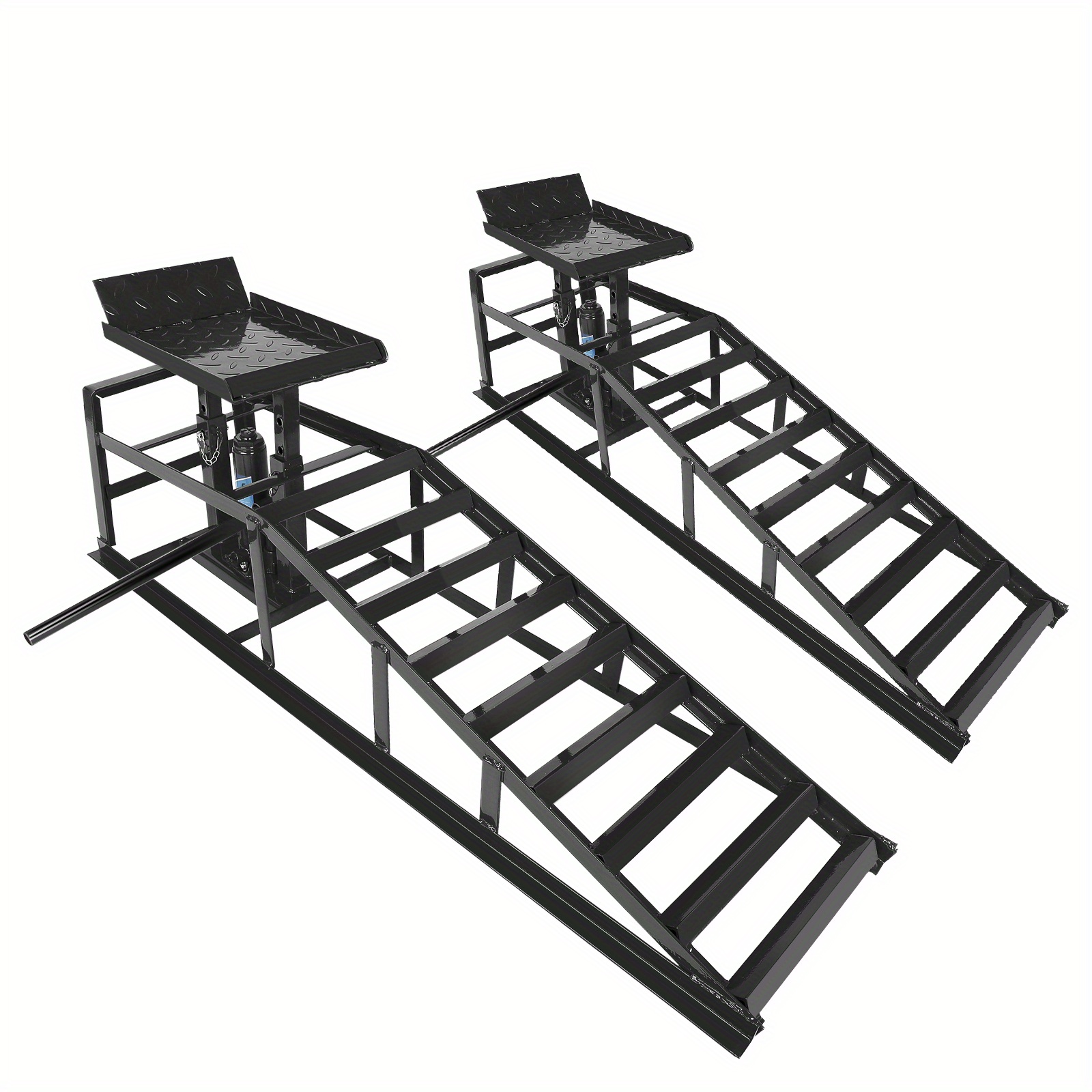 TEMU Hydraulic Car Ramp 11000lbs 5t Low Profile Car Lift Service Ramp Truck Trailer Garage, Height Hydraulic Vehicle Ramp