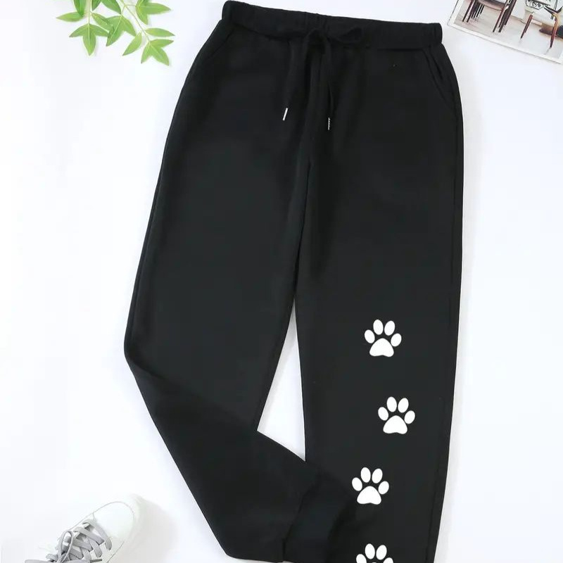 

's Size Drawstring Waist And Paw , Knitted , Washable, Pants, , All