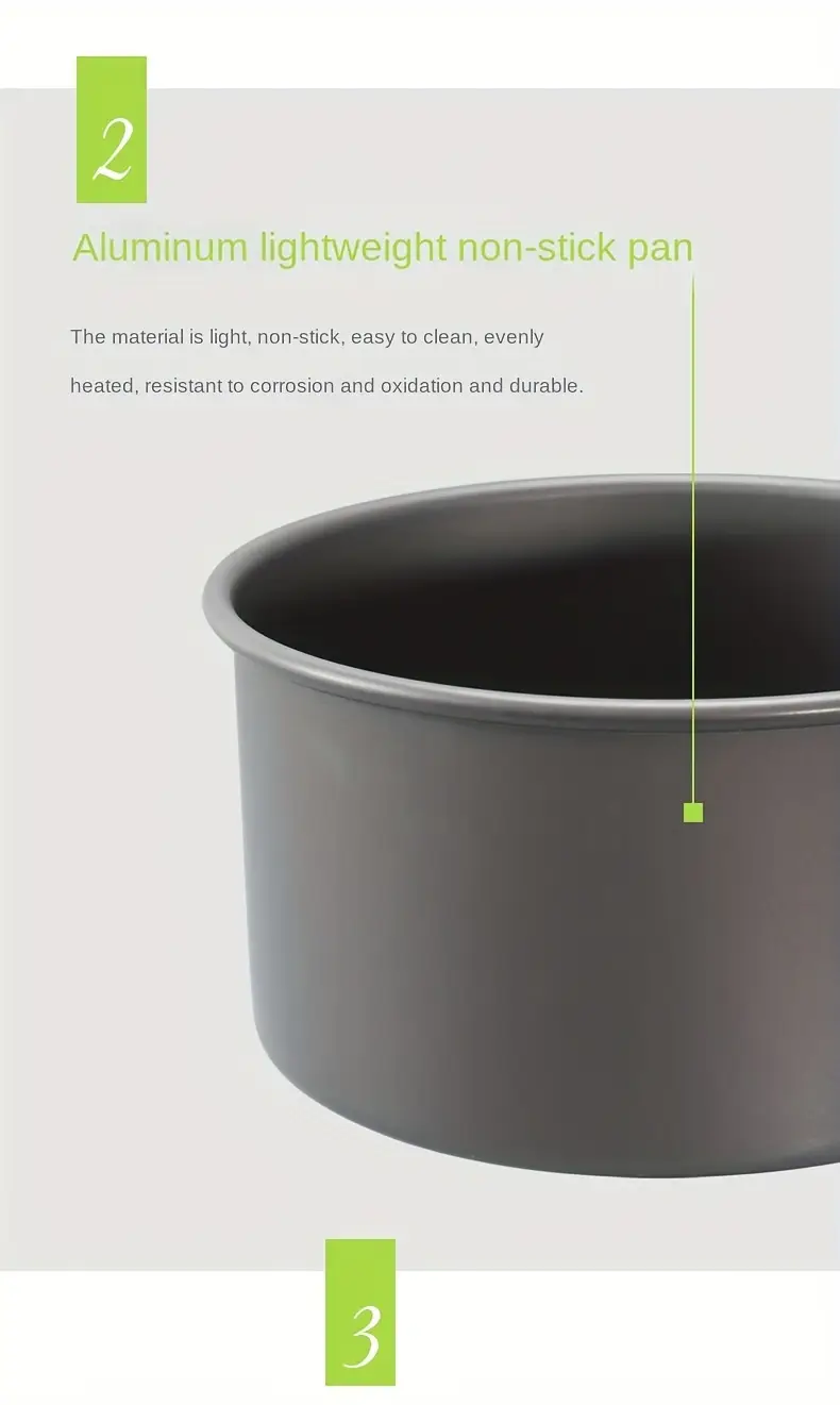 набор алюминиевой походной посуды, антипригарный чайник, кухонные принадлежности для пикников, барбекю, детали 5