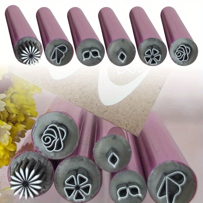 

de 6 Tampons à Ongles - Hypoallergénique, Kit de Décoration DIY de Fleurs & , Outils de Pointillés Non Parfumés Intricats