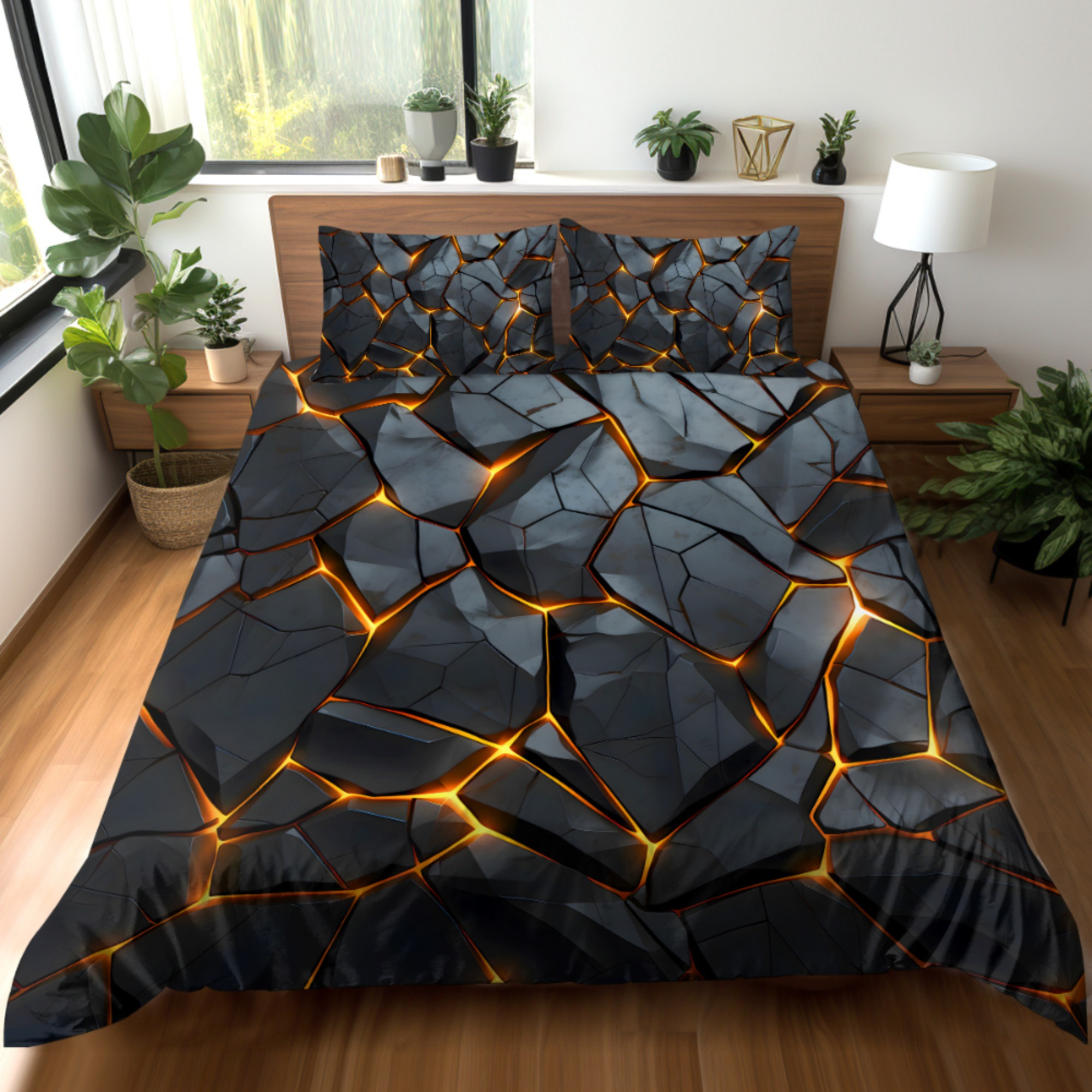 TEMU 2/3pcs Yellow Light Shining From The In , Using 3d Three-dimensional Super Soft Brushed Digital Printed Quilt Cover Pillowcase Set, The Set Does