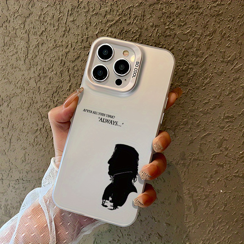 TEMU Aesthetic Movies Classic Phone Case For Iphone16 11 15 14 Pro Case Black And Silvery Shockproof Phone Cases Birthday Christmas Gifts For Woman