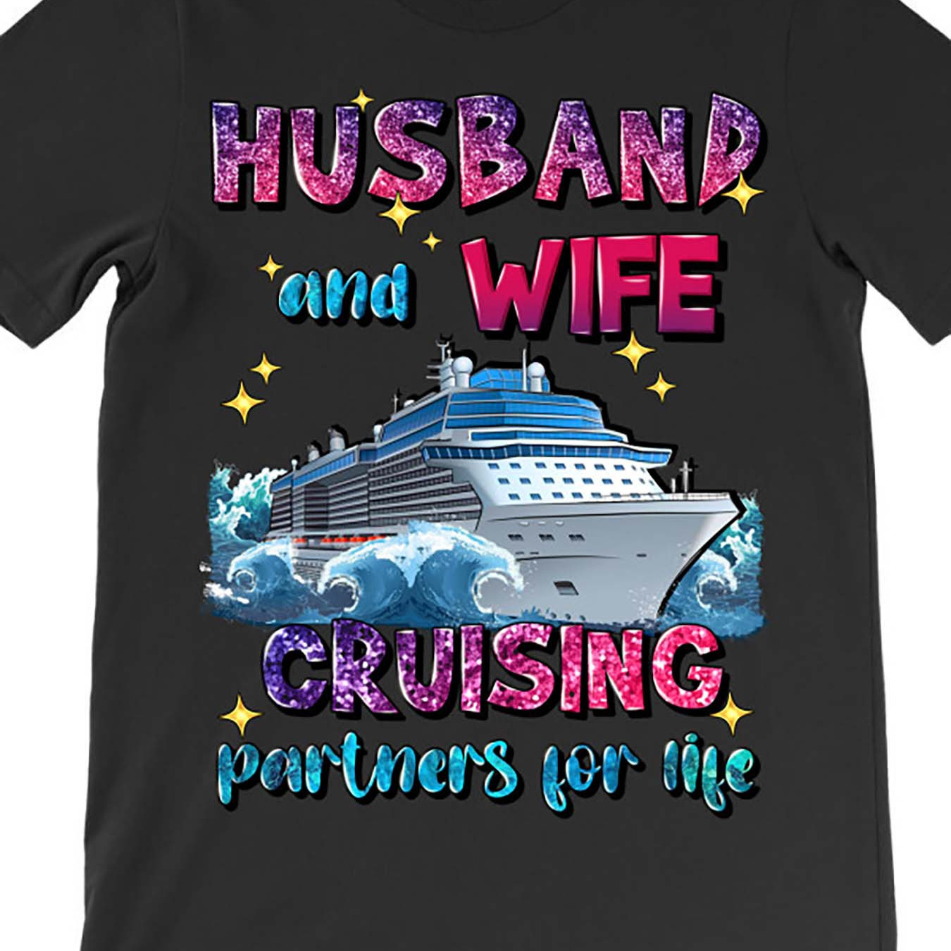 

Husband And Wife Cruise Buddy T-shirt Of High-quality Cotton. Printed T-shirt. Diy Multi- Commodity. Gift For Spring, Summer, Autumn And Winter, Halloween, Christmas And Thanksgiving.