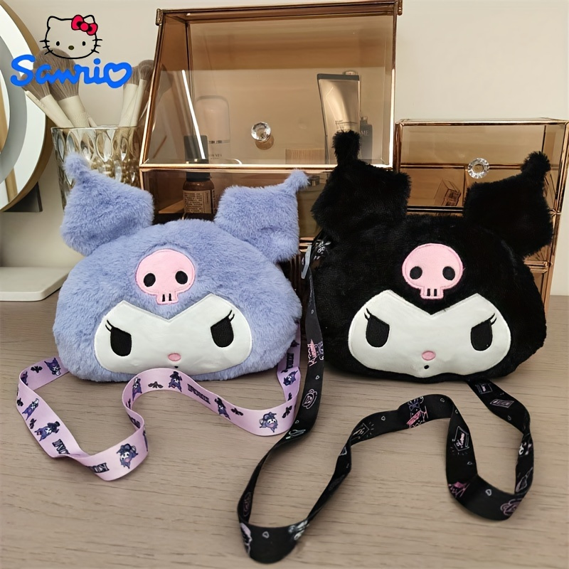 

[authorized]sanrio Kuromi Plush Crossbody Bag - Large Capacity, Adjustable Strap, Fur Women's Shoulder Purse For Daily Use & Gifts