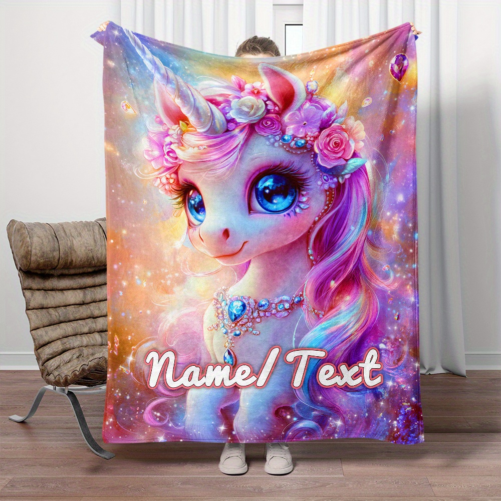 

Unicorn & Blanket - , , And For , Bed, , Camping - Personalized