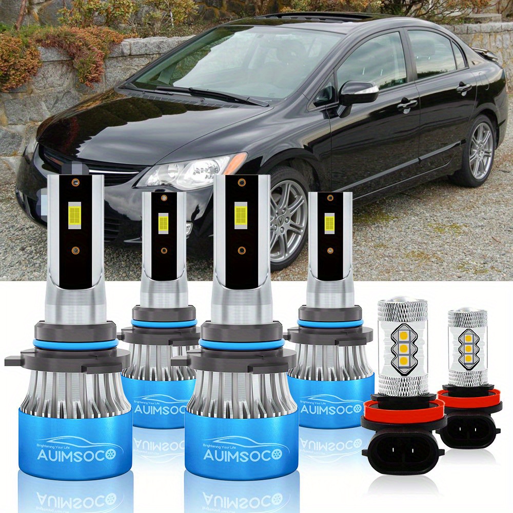 

6pcs 9005/hb3 +9006/hb4 +h11/h8 For Toyota For 2009 2010 2011 2012 2013 2014 2015 2016 Led Headlight Low + Fog Bulbs, 6500k 4000lm Super , &