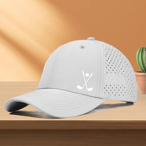 quick dry golf cap with hole perforated mesh mixed golf scarf pattern printing trucker hat in 10 colors