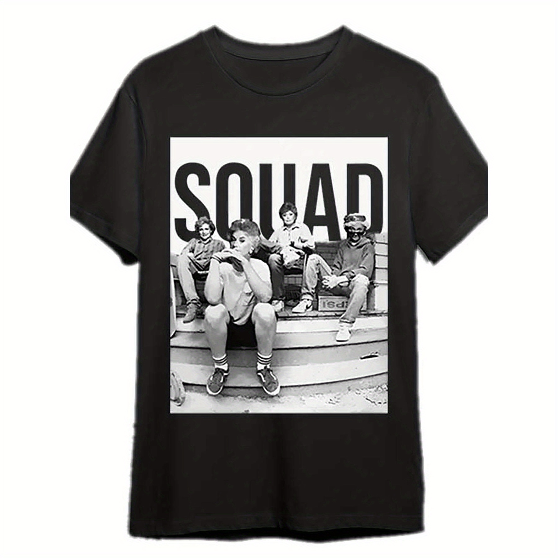 

Squad Shirt 334460 Funny Men's Short Sleeve Graphic T-shirt Collection Black Pr