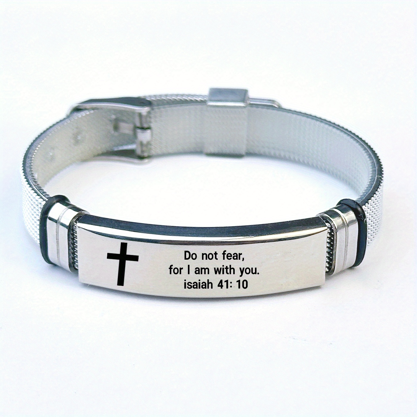 2pcs Adjustable Bible Silicone Bracelet Set