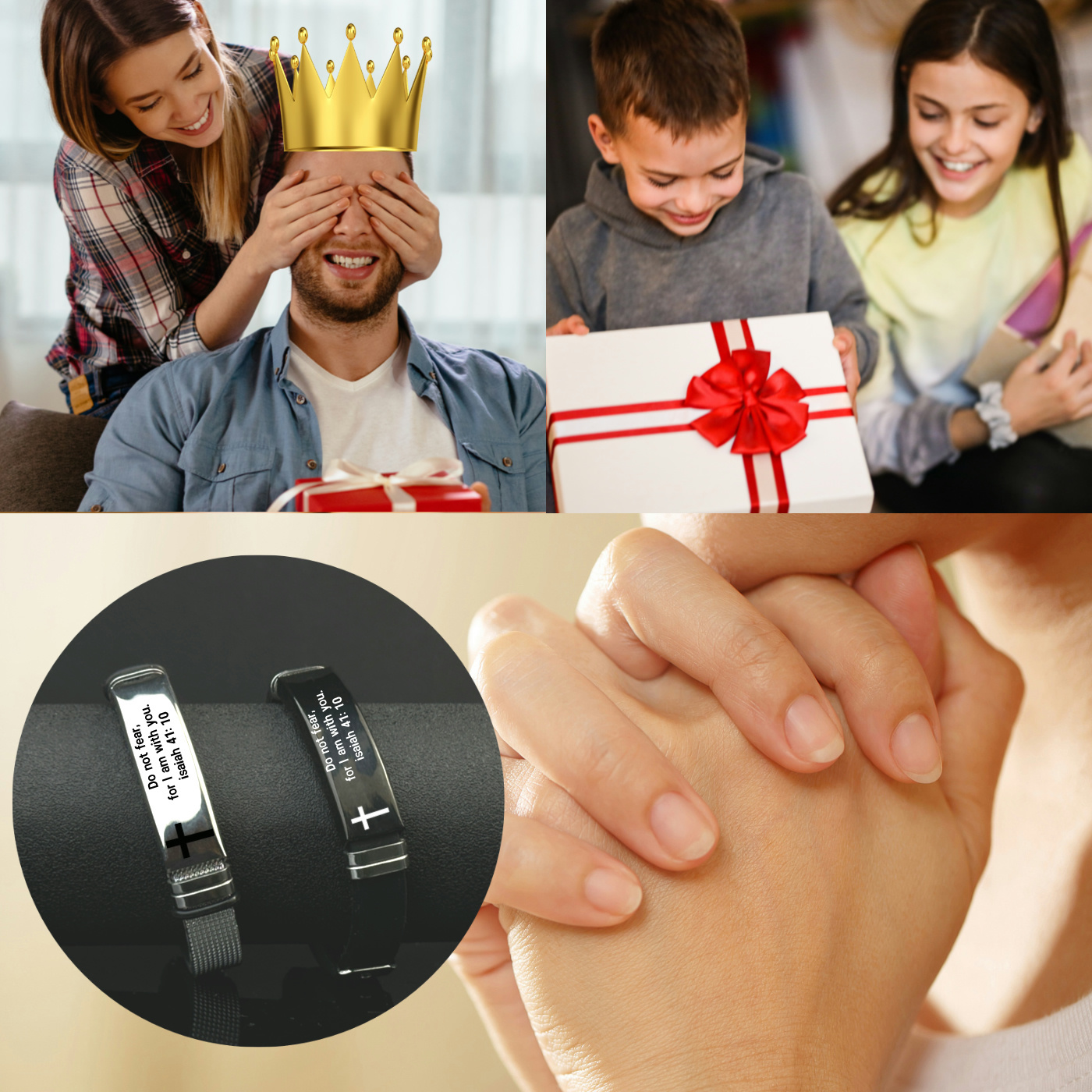 2pcs Adjustable Bible Silicone Bracelet Set