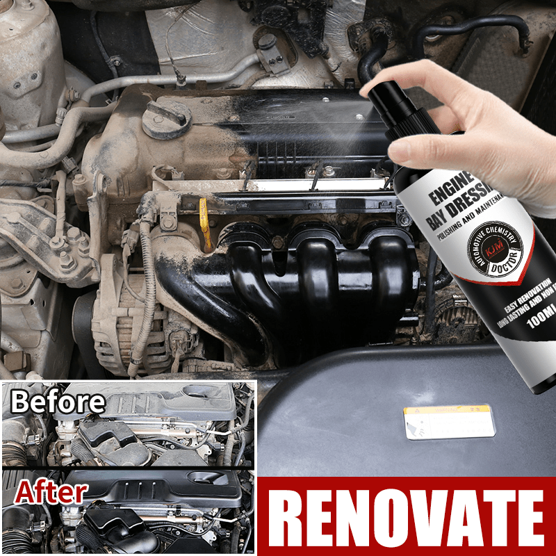 

Car Engine & Plastic Parts Restorer - Enhances Shine & Protection, Ideal For Hood, Trunk, Cylinder Rubber & Wiring