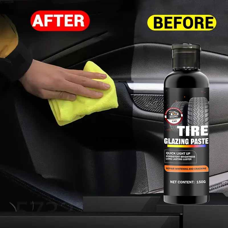 

& Restore Kit: Crystal Plating For Car Plastics, Black Interior Dashboard Wax, Anti-aging Whitening Paste, Tire Gloss Enhancer, And Faux Leather Balm