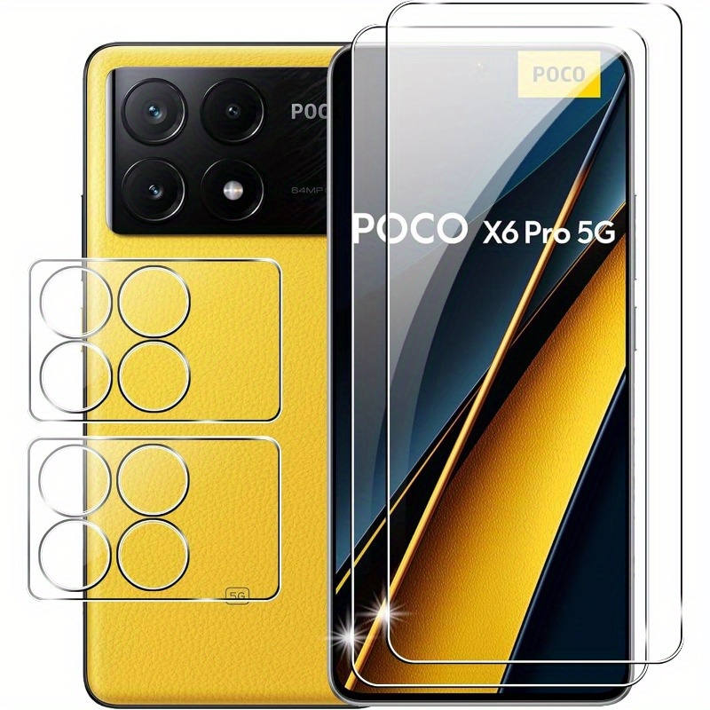 

Xiaomi Poco X6 Pro 5g Screen Protector With Camera Lens Protector, 9h Hardness Anti-scratch Tempered Glass , Case Friendly, Anti-fingerprint, Anti-scratch (1+1 Pack) Transparent