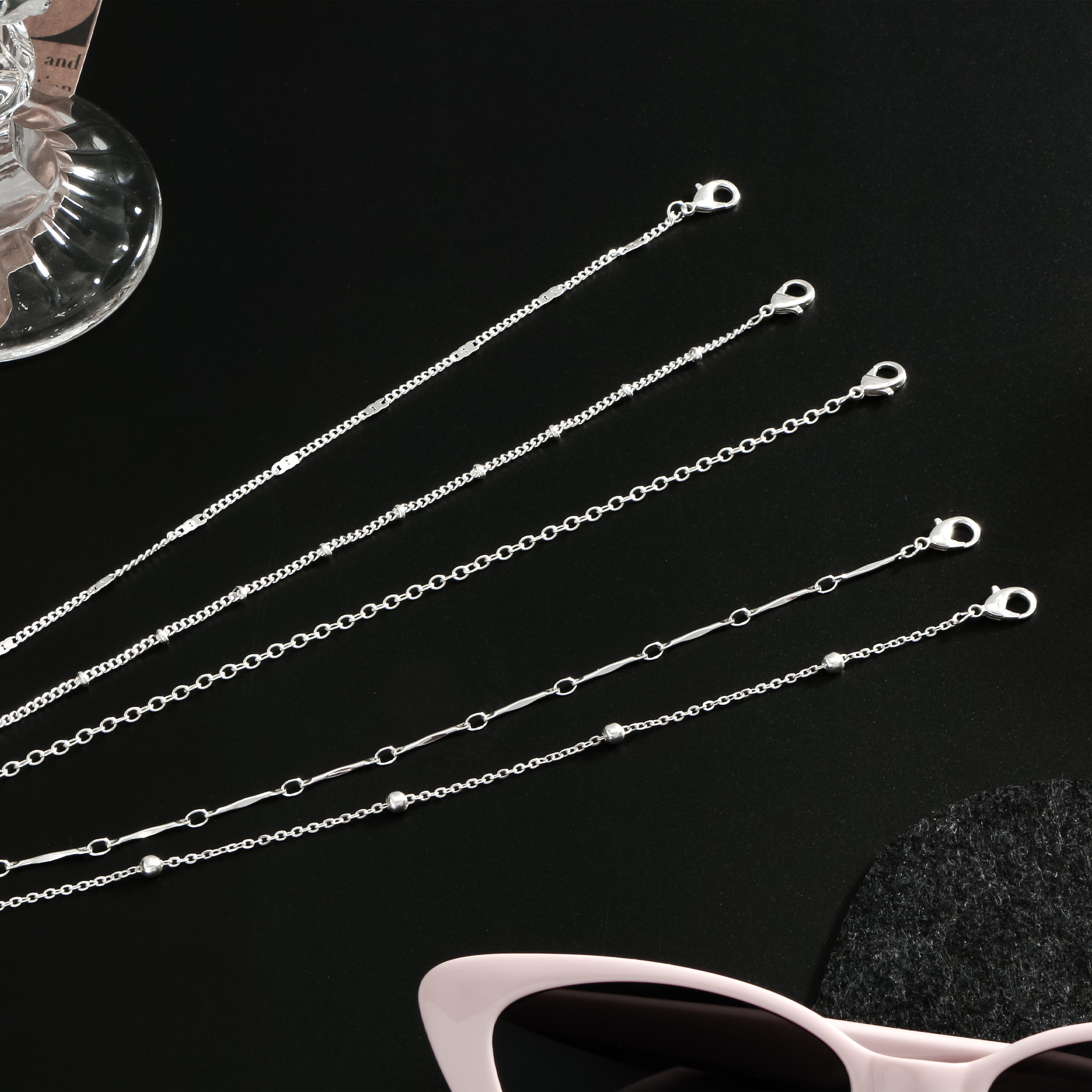 5pcs Sexy Women's Bracelet Set - Minimalist Design, Copper Material