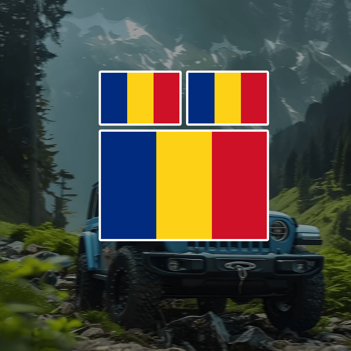 

Romania Flag Decals - Vinyl Stickers 3-piece Set For Car, Motorcycle, Laptop, Helmet, Toolbox, Guitar, Scooter - Waterproof And Romanian Flag Adhesive Emblems