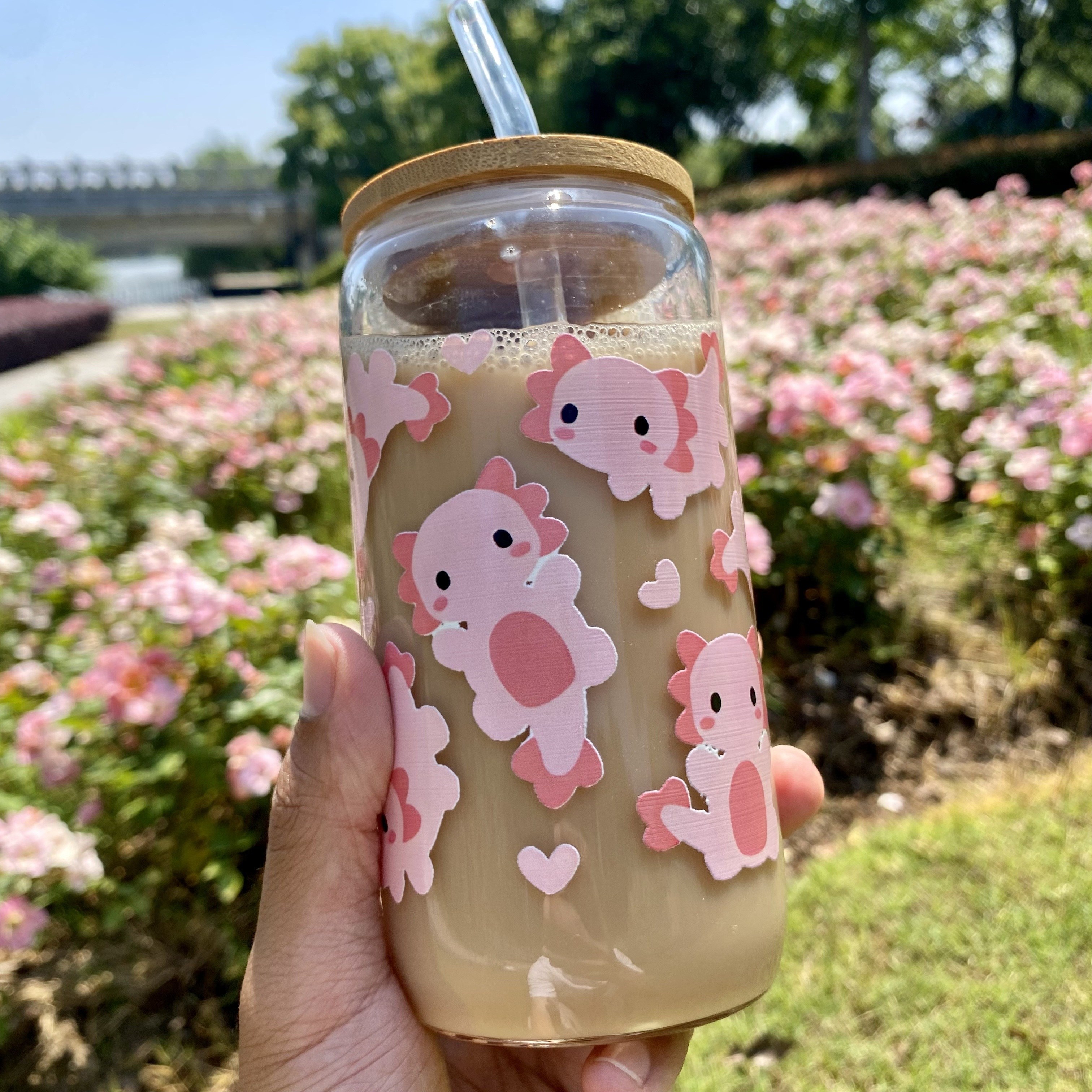 Image of 1pc Salamander Water Cup With Lid And Straw, Can Shaped Water Cup, Iced Coffee Cup, Used For Tea, Juice, Milk, Birthday Gifts, Beverage Cups
