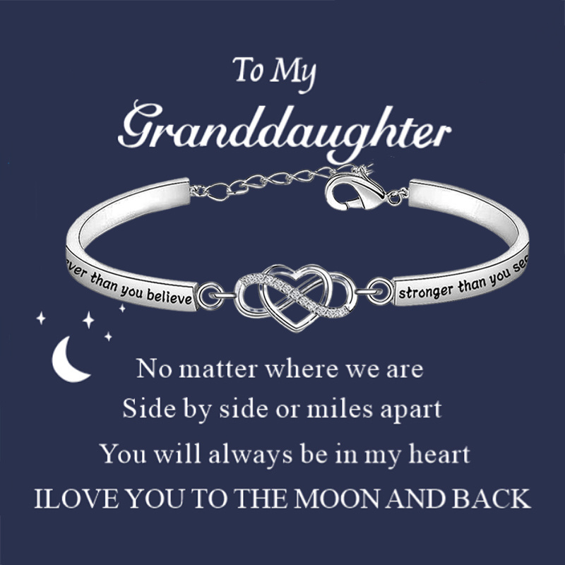 bracelet and gift card infinite heart pendant inspirational bracelet gifts you are     than you   for granddaughter halloween christmas new years party gifts jewelry for friends and     gift cards for teenager