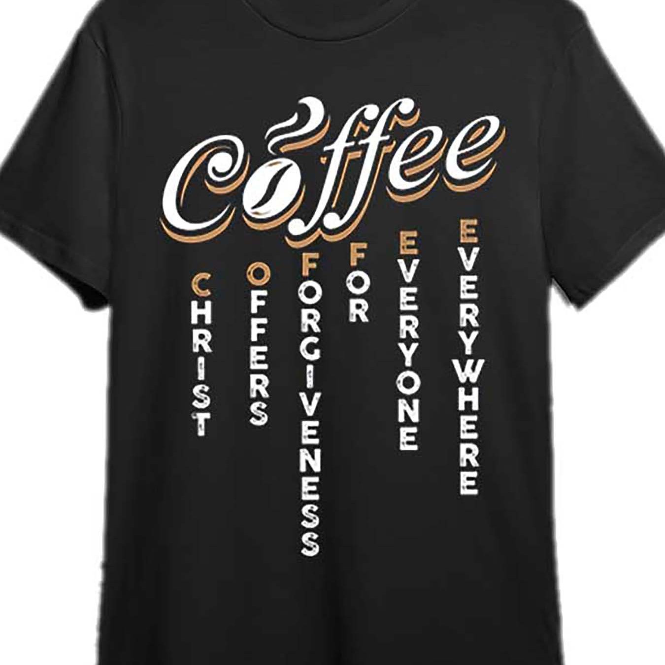 

Provides For All People, Are. Coffee Pun-christian Coffee Abbreviation 's Short-sleeved T-shirt Series Black Prm Clothing-t-shirt 336759