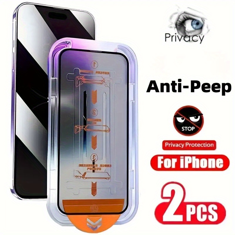 

2ps For Iphone 11/12/13/14/15/16//pro/ Tempered - Hd -fingerprint, Installation, -free,