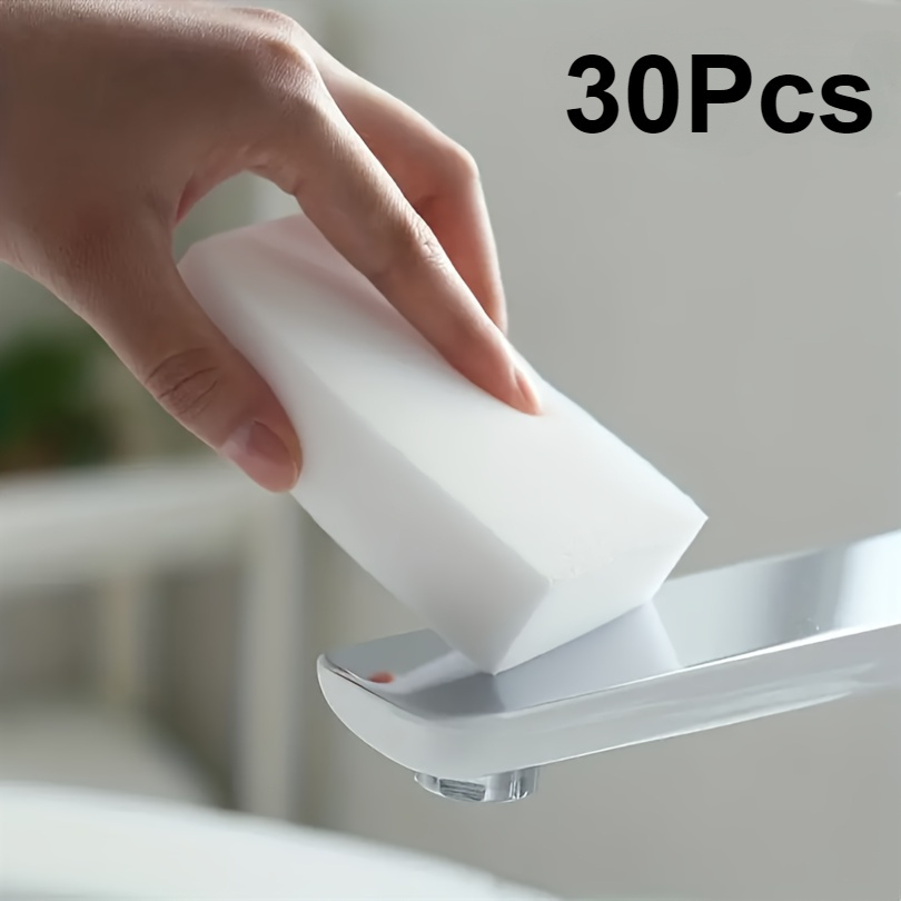 Image of 30/60/120pcs, Eraser Foam Cleaning Pads, Multi-functional Home Cleaning Kitchen Dishwashing Sponges Suitable For Furniture, Bathroom, Bathtub, Sink, Floor, Wall Cleaner