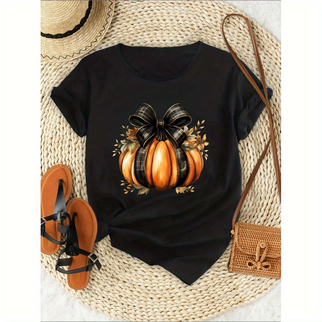

Women's Printed T-, Sleeved Round Top For And Summer, Women's Clothing