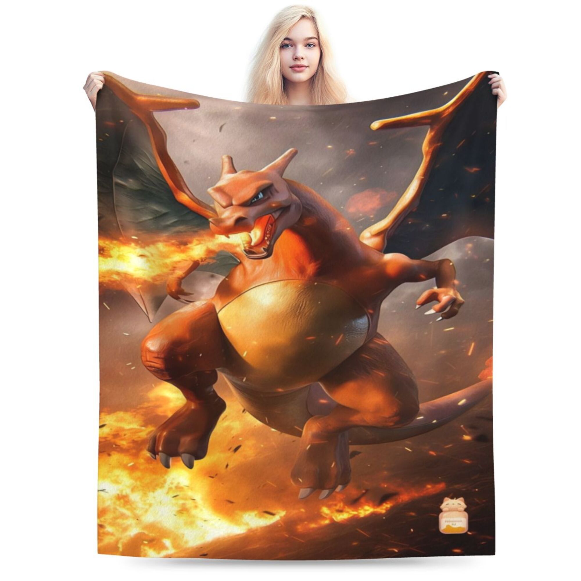 

Dragon In Flannel Throw Blanket - Soft, For Couch, Bed, Office, Camping & Travel | Anime-