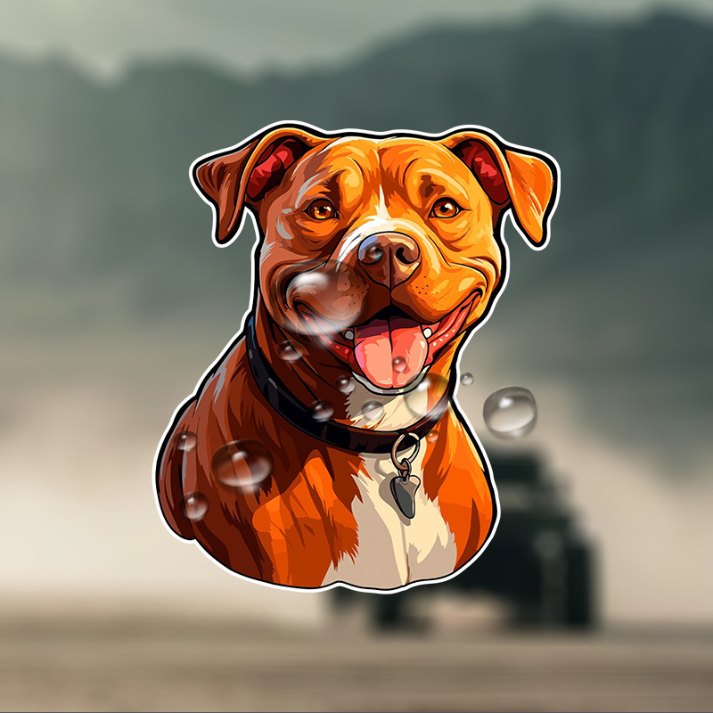 Pitbull Dog Sticker In Custom Size And Colors - Foto 5