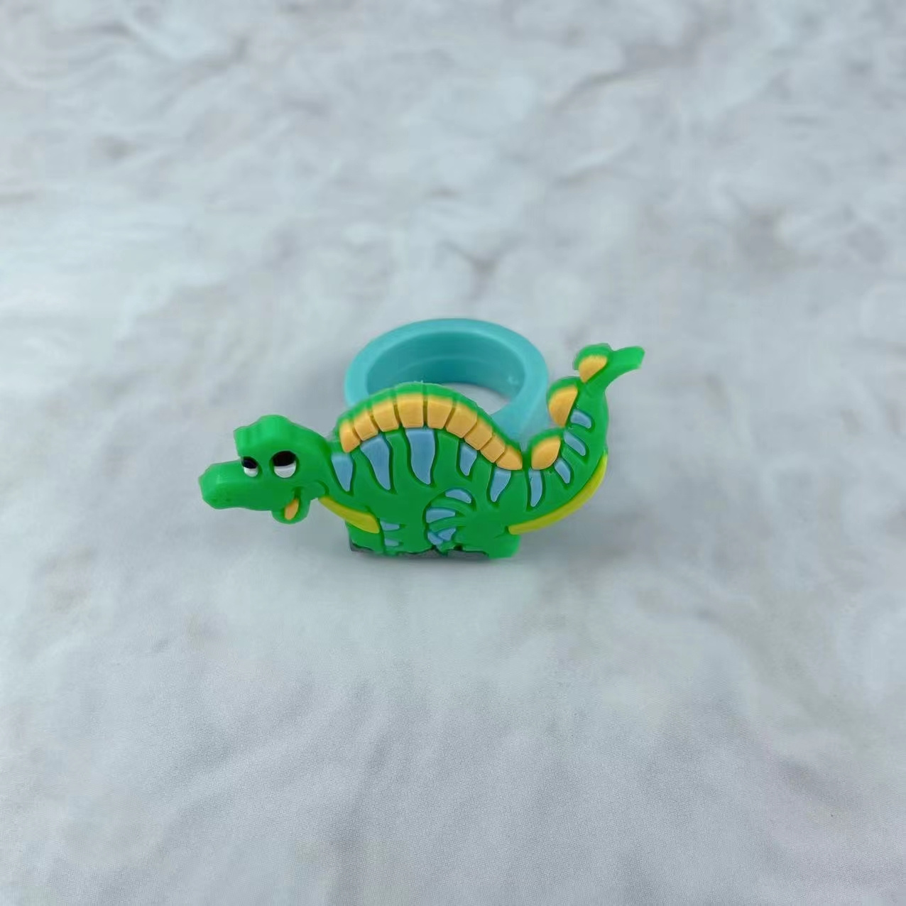 adorable dinosaur cartoon ring silicone mixed colors perfect - Main Image