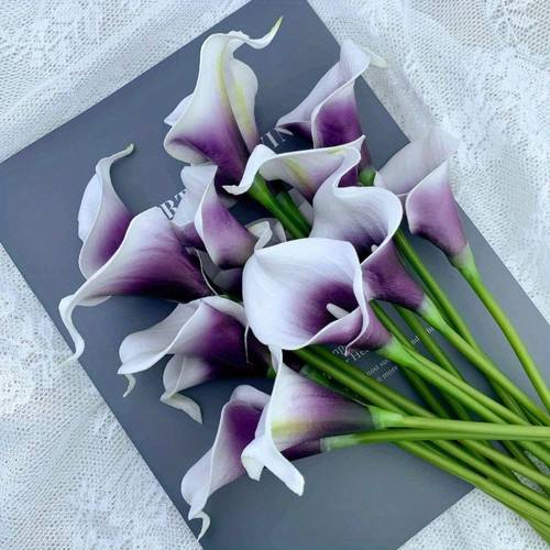 8pcs artificial realistic calla lily flowers suitable for wedding party table centerpieces elegant faux lilies with no maintenance required