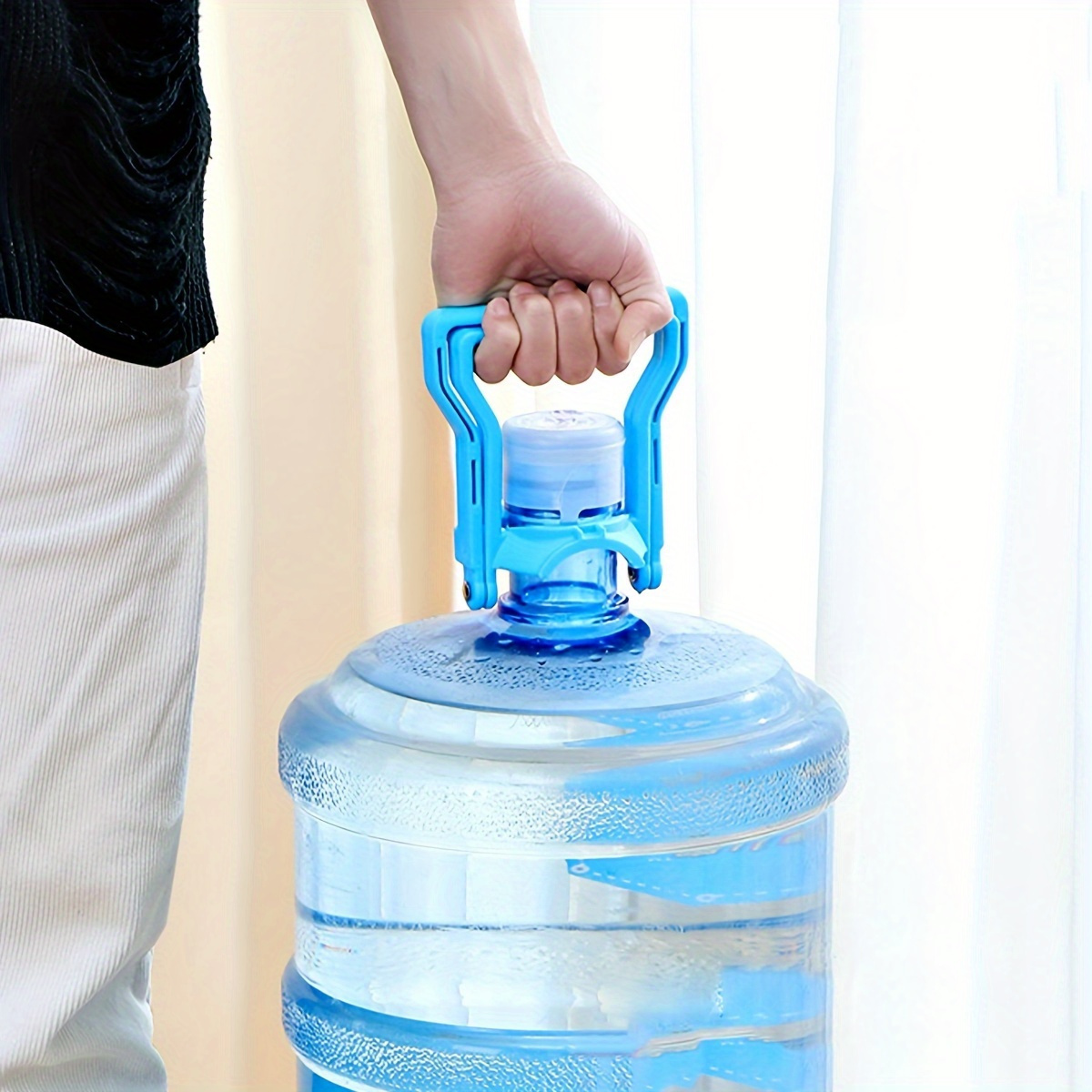 

1pc Pp Polypropylene Water Bottle Carrier Handle - Portable Energy Saving Water Jug Lifter - Fits Standard Bottles - Easy Carry Accessory