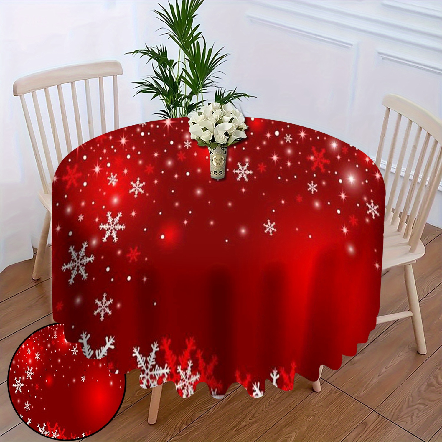 

Tablecloth, Christmas , Dustproof Table , , For Dining , , Kitchen, 58.3 Diameter