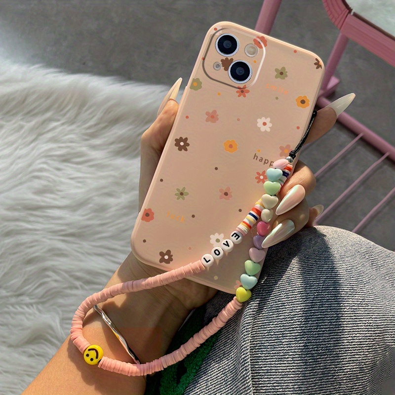 E-shop Luxus-Silikon-Handyhülle mit Braunem Blumenmuster für iPhone 11, 13, 15, 14, 12 Pro Max, XR, XS - Stoßfest, Weiche Schutzhülle für Männer -