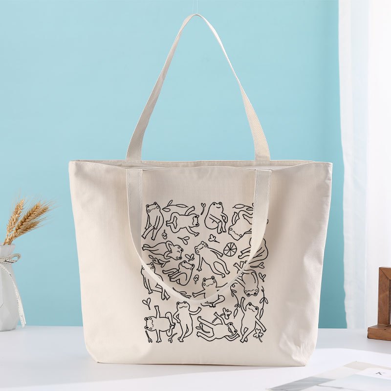 Leather Design Canvas Handtas/Schoudertas 15.4'' Blauw | Shop Online