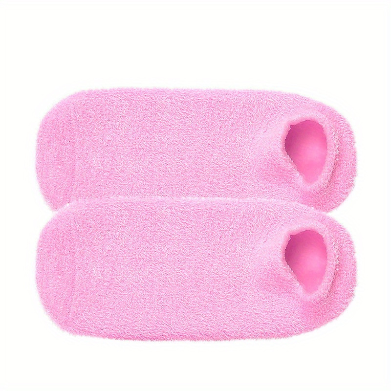 TEMU 2pcs Luxurious Gel Moisturizing Socks - Soothe Dry Cracked Feet - Comfortable, Relaxing, , Soften, Heated Foot Bath Experience, Alcohol-free