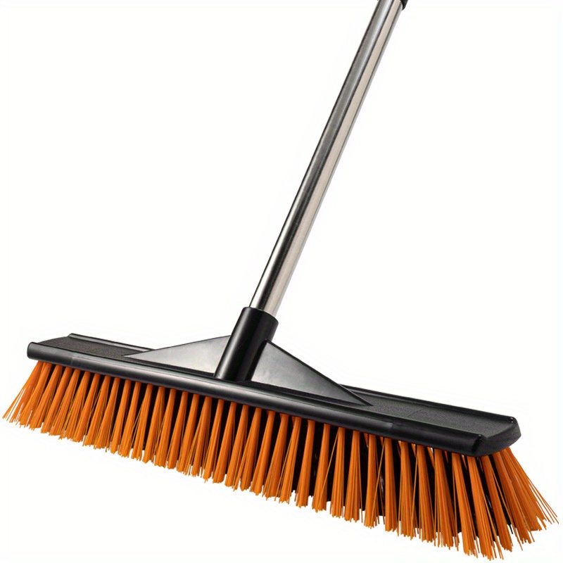 Long-handled Hard-bristle Floor Brush For Outdoor Cleaning, Suitable For Sweeping Yards, Washing Floors, And Scrubbing Surfaces Like Cement, Moss, Marble, And Tiles In
