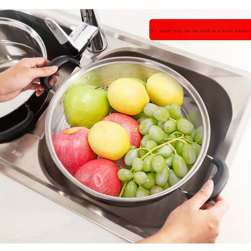 versatile stainless steel steamer set 2 3 layers thickened for       ladle   cooking steaming soups ideal for home commercial use large capacity details 1