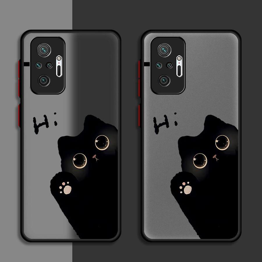 

Hi Little Black Cat Case For Xiaomi Note 7 8 9 12 13 4g 9s 10s 11s 12s 8t 13 Pro+ 12 Pro 5g Soft Phone Shell Cover