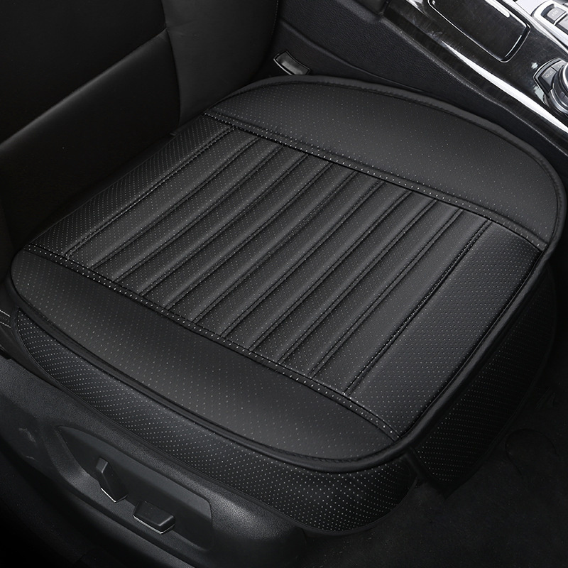 TEMU Breathable Perforated Leather Car Seat Cushion - Non-slip, Universal Fit Seat Cover